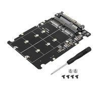 Agwuoetr SFF-8639 NVME U.2 to NGFF M.2 M Key & B Key SSD Adapter Portable Black for 2280 2260 2242 2230 SSD