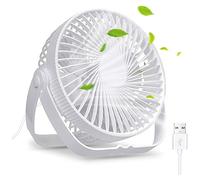Agwuoetr Silent Powerful Portable Mini Cooling Fan Rechargeable Battery Fan 3 Speeds Adjustable 360° Easy Storage