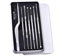 Agwuoetr Silver 7Pcs Stainless Steel Ear Pick Spoon Ear Wax Cleaner Health Curette Ear Earwax Remover Cleaning Selection Tools