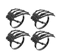 Agwuoetr Skeleton Hand Napkin Rings Skeleton Hand Napkin Buckles Halloween Favors Home Dining Table Decor