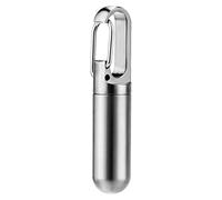 Agwuoetr Small Pocket Pill Box Keychain,Portable Waterproof Pill Case Stainless Steel Travel Pill Container Keychain Pill Holder