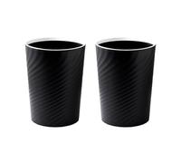 Agwuoetr Small Trash Can Wastebasket Garbage Container Basket for Bathrooms, Kitchens, Offices, Dorms Plastic (Black) 2Piece