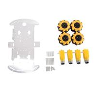 Agwuoetr Smart Robot Car Kit Four-Wheel Smart Mecanum Wheel Single-Layer Aluminum Alloy Car Chassis DIY Assembly Kit Car Accessories
