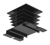 Agwuoetr Solid State Relay Heat Sink,3PCS Aluminum Heatsink PID Temperature Controller Heat Sink for Solid State Relay and SSR Radiator Module Black for SSR-10,25,40A