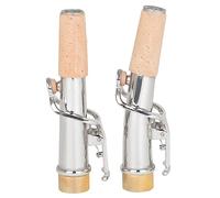 Agwuoetr Soprano Saxophone Straight Neck/Curved Neck Two Packs 16.7mm Brass Neck Set