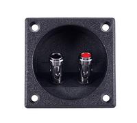 Agwuoetr Square Shape Double Binding Post Type Speaker Box Terminal Cup Black