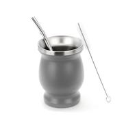 Agwuoetr Stainless Steel Tea Cup Tea Cup Set for Insulated Straw Cup Insulated Simple Cup High Guality Easy to Use Gray