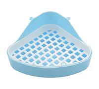 Agwuoetr Toilet Litter Tray,Small Animal Toilet Corner Potty, Pet Litter Trays Corner for, Hamster (Blue)