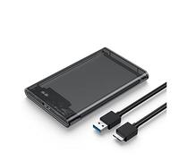 Agwuoetr Transparent Gray HDD Case for Hard Box 2.5 Inch HDD Enclosure SATA to USB 3.0 Type-C 3.1 External Hard Drive Case