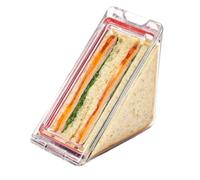 Agwuoetr Triangle Sandwich Container Triangle Clear Plastic Sandwich Container with Lid To-Go Containers for Cheese 1Pcs