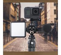 Agwuoetr Triple Hot Shoe Mount Adapter Dual Screws Bracket Stand Holder for DSLR Camera for LED Video Microphone Flash Light,B