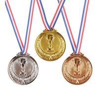 Agwuoetr Trophy 3 Medals, Gold, Silver, Bronze, Winners Medal with Ribbon 1st 2nd 3rd Children Metal Medal, Style Winners Medal