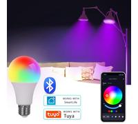Agwuoetr Tuya Dimmable LED Bulb 15W 220-240V E27 WiFi Bluetooth Voice Controlled Smart Home Lighting Decor