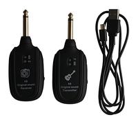 Agwuoetr UHF Guitar Wireless System Transmitter Receiver Built-in Rechargeable