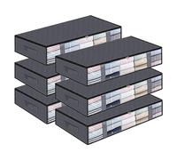 Agwuoetr Under Bed Storage Containers Clothes Storage With Handles, Foldable 6Pcs