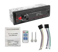 Agwuoetr Universal Car Stereo Single Noise Car Radio Bluetooth USB AUX in Dash Head Unit FM Radio Media Receiver Car MP3 Player Black