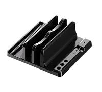 Agwuoetr Universal Laptop Vertical Stand Black Plastic Notebook Tablet Vertical Storage Rack for Pc Laptop Computer Tablet