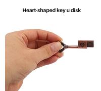 Agwuoetr USB 2.0 Metal USB Pen Drive Pure Copper Heart USB Flash Drive Key (Copper, 8GB)