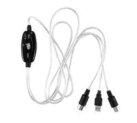 Agwuoetr USB IN-OUT MIDI Cable Converter PC to Music Keyboard Adapter Cord