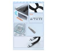 Agwuoetr USB4 Dual Type-C Full-Function Data Cable Braided Process 80Gbps PD240W Power Delivery Fast Charge 15cm Bank Short Line