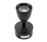 Agwuoetr Wall Lamp Bedside Spotlight RV Light Clip Light Switch for Caravans, RVs, Boats, Etc (Black)