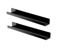 Agwuoetr Wall-Mounted Storage Shelf Punch-Free Sticker Wall Home Bedroom In-Line Partition Storage Racks Bookshelf Shelving Easy Install Easy to Use Black