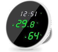 Agwuoetr WiFi Room Thermometer Smart Temperature Humidity Monitor with LED Backlit Display