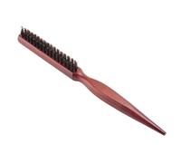 Agwuoetr Wood Handle Natural Boar Bristle Hair Brush Comb Hairdressing Barber Wood-color