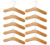 Agwuoetr Wooden Baby Hangers,Kids Hangers,Notched Shoulder Design for Children Clothes,Decoration Hanger,10 Pack,Small
