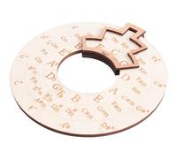 Agwuoetr Wooden Melody Tool Chord Wheel for Musicians Circle Wooden Wheel and Musical Enlightenment Tool