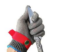 AGYH Anti-cut Gloves Cut-resistant Gloves, Chain Mail Gloves, Chef/Butcher/Porter/Carpenter Safety Work Gloves, For Left And Right Hands (Size : 1PCS/L)