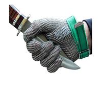 AGYH Anti-cut Gloves Stainless Steel Cut-resistant Gloves, Food-grade Safety Work Gloves, Level 9 Protective Metal Chain Mail Gloves, 6 Sizes (Size : 1pcs/m)