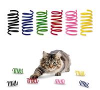 AGYM Colorful Plastic Spring Cat Toys, 60 Pack Spiral Springs for Indoor Cats to Swat, Bite, Hunt, Interactive Toys for Cats and Kittens