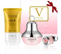 AH-8 Neck Firming Cream & Electric Massage Eye Cream Set, Neck Tightening Cream for Sagging Skin & Eye Cream for Dark Circles, Anti-Wrinkle, Moisturizing, Complete Skin Care Routine