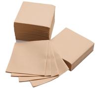 AH AMERICAN HOMESTEAD Cocktail Napkins - Linen-Like Disposable Beverage/Bar Napkins - Bulk Square Napkins for Everyday Use, Party or Wedding (Natural, 4.75 x 4.75)