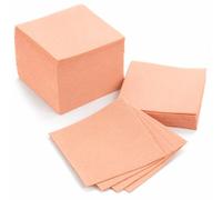 AH AMERICAN HOMESTEAD Paper Cocktail Napkins - Linen-Like Disposable Beverage Bar Napkins 4.75" x 4.75" - Bulk Square Napkins - Ideal for Party or Wedding (Peach -100 Count)