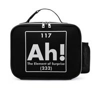 Ah Elements of Surprise Reusable Insulated Lunch Bag Tote Handbag Leather Portable Cooler Bags for Men Women