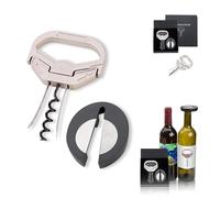 Ah So Wine Opener - Effortless Removal of Old and Brittle Corks | Professional Wine Accessories for Home and Work | Ideal as a Gift with Elegant Packaging (Jiesiao Metal Colour)
