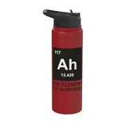 Ah The Element of Surprise Periodic Table Chemistry Science Stainless Steel Insulated Water Bottle