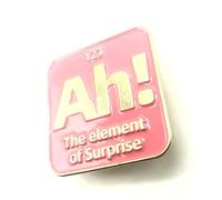 Ah! The Element of Surprise Periodic Table Science Chemistry Elements STEM Metal Enamel Pink Pin Badge