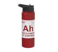 Ah The Element of Surprise Periodic Table Vintage Science Stainless Steel Insulated Water Bottle