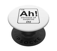 Ah The Element of Surprise Science Humor Periodic Table PopSockets Adhesive PopGrip