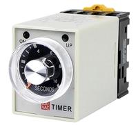 AH3-2 Power on Delay Timer Time Switch Delay Timer Relay Adjustable time 1~60S 3~60M With 8pin Socket 12 24V 110V 220V 380V