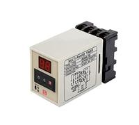 AH3 - DM Dual Mode Delay Timer Relay, Digital Time Relay with LED Display, 0.01s to 99h Adjustable Delay, for 12/24/110/220/380V Automation Control Systems (DC 12V)