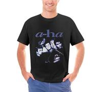 Aha-Band-T-Shirt-Cotton-Tee-Summer-for-Men-All Black