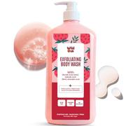 AHA BHA Exfoliating Body Wash | 750ml Value Pack Salicylic, Mandelic, Glycolic Acid & Probiotics Shower Gel Body Acne, Strawberry Skin,Ingrown Hair & Uneven Texture Non-Drying Formula