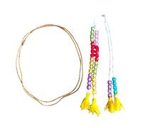 Ahaar Saar 2 Round Tulsi KanthiMala With Crystal SakshiMala-TulsiBeads Wood KanthiMala with Multicolour Counting Beads-Iskcon Tulsi Handmade Mala Chain For Men And Women TulsiNeck Locket Combo