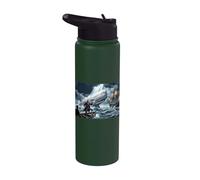 Ahab Faces the White Whale Moby-Dick Stainless Steel Insulated Water Bottle