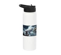 Ahab Faces the White Whale Moby-Dick Stainless Steel Insulated Water Bottle