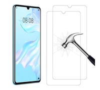 AHABIPERS [2-Piece Tempered Glass Screen Protector for Huawei P30, HD Full Coverage Premium Film, 9H Hardness, Bubble-Free, Anti-Scratch, Ultra Clear Tempered Glass Screen Protector for Huawei P30